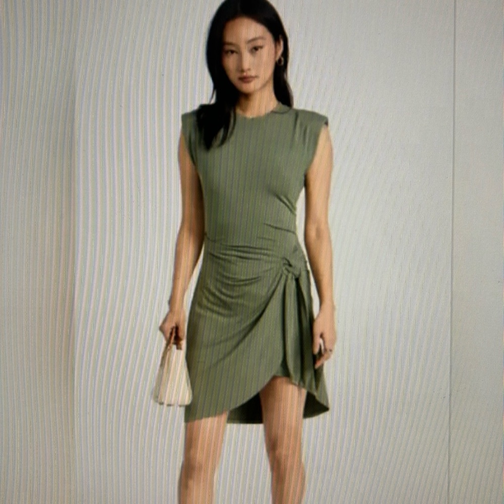 NWT Jonathan Simkhai Tamar Clean Stretch T-shirt dress. Size Large - Picture 5 of 7